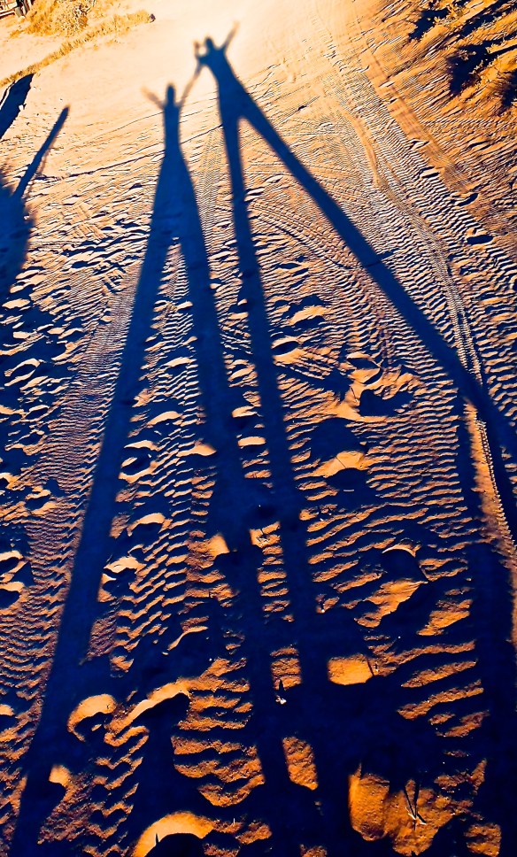 Hannah et gwen au coucher du soleil