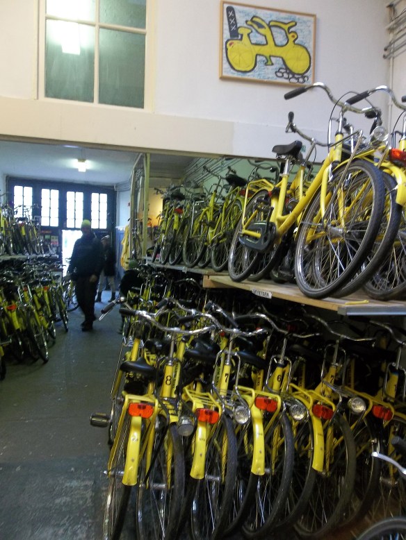 Yellow bikes