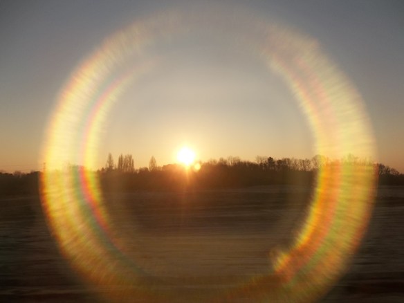 Lever de soleil dans le train (par Maceo)