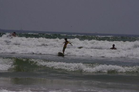 Maceo, première journée de surf